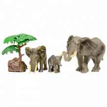 Купить masai mara набор фигурок мир диких животных семья слонов (5 предметов) mm201-010