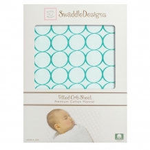 Купить swaddledesigns простынь детская на резинке fitted crib sheet 132х71х20 