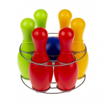 Купить colorplast набор для боулинга радуга: 6 кеглей и шар c0725