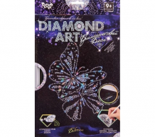 Купить danko toys алмазная аппликация diamond art бабочки с рамкой и глиттерными блестками dar-01-04
