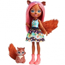 Купить mattel enchantimals fmt61 кукла с питомцем - санча белка