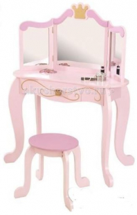 Купить kidkraft туалетный столик (трельяж) с зеркалом для девочки принцесса 76123_ke