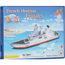 Купить 3d пазлы zilipoo "французский фрегат", 51 деталь ( id 7686230 )