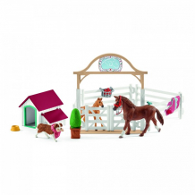 Купить schleich лошади для гостей ханны с собакой руби серия horse 42458/14598
