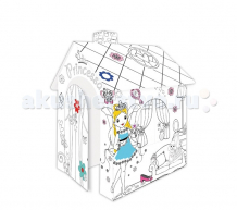 Купить mochtoys картонный домик-раскраска принцесса 11122