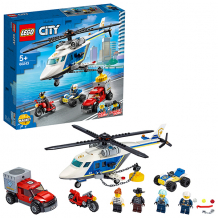 Купить lego city 60243 конструктор лего город погоня на полицейском вертолёте