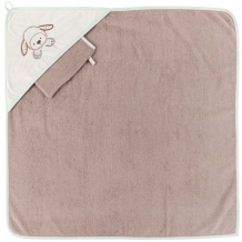 Купить nattou полотенце-уголок fanny & oscar с варежкой 296458
