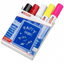 Купить edding набор маркеров меловых на водной основе 4090 4-15 мм 5 цветов 1183392