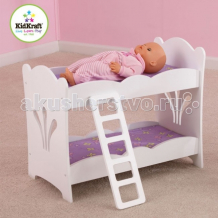 Купить кроватка для куклы kidkraft двухэтажная с бельем 60130_ke