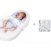 Купить матрас farla кокон-люлька для новорожденного baby shell и одеяло mjolk двустороннее брусника/солнышки 