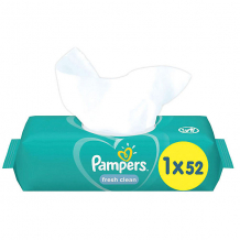 Купить детские влажные салфетки pampers fresh clean, 52 шт ( id 16825300 )