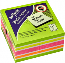 Купить snopake наклейки квадратные для документов 5 цветов 76х76 мм 450 шт. 15760