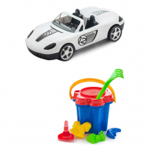 Купить тебе-игрушка набор летний детский автомобиль кабриолет + песочный набор цветок 40-0034+40-0100
