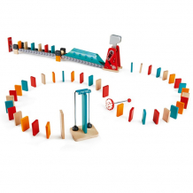 Купить деревянная игрушка hape настольная игра падающее домино - гигантский молот e1056_hp