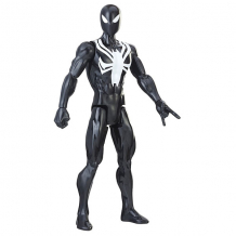 Купить hasbro spider-man e2324/e2344 фигурка человека паука pow.pack в черном костюме 30 см