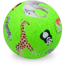 Купить мяч crocodile creek "дикие животные" зелёный, 13 см ( id 10005163 )