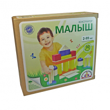 Купить деревянный конструктор краснокамская игрушка "малыш", 30 деталей ( id 7140525 )