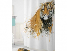 Купить tropikhome шторы для ванн полиэстер digital printed tiger 180х200 см trp.sc.dp.tiger