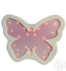 Купить светильник iwoodplay бабочка, цвет: розовый/белый ( id 9958401 )