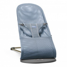 Купить кресло-шезлонг babybjorn bliss, slate blue, mesh, серо-голубой babybjorn 997123380