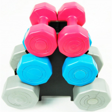 Купить atlas sport набор гантелей с подставкой fitness composit 12 кг 2071000340128
