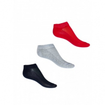 Купить носки короткие, 3 пары, серый, красный, темно-синий mothercare 997220041