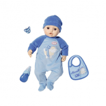 Купить zapf creation baby annabell 701-898 бэби аннабель кукла-мальчик многофункциональная, 43 см