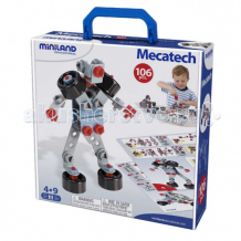 Купить конструктор miniland mecathech механический 106 деталей 95015