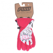 Купить перчатки сноубордические детские pow grom glove pink красный,белый ( id 1104639 )