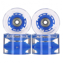 Купить колеса для скейтборда для лонгборда с подшипниками sunset conical longboard wheel set with abec9 blue 78a 65 mm прозрачный,синий ( id 1115373 )