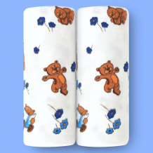 Купить пеленка loombee фланелевая для новорожденных медвежата с цветами 110x90 2 шт. fr-9336 fr-9336
