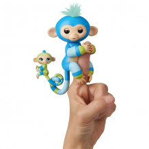 Купить интерактивная обезьянка wowwee fingerlings "билли с малышом", 12 см ( id 9391924 )