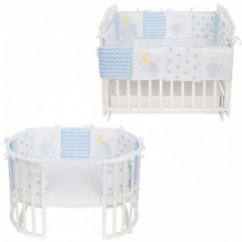 Купить бортик в кроватку leader kids слоник newborn 12 подушек 