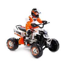Купить квадроцикл toystate с гонщиком (бело-оранжевый) ( id 7196991 )