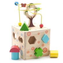 Купить игрушки из дерева d014 логический кубик