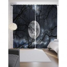 Купить joyarty шторы с фотопечатью лунные мечты из сатена 290х265 см p_15748_145x265