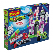 Купить конструктор bauer monster blocks средний дом с привидениями (155 элементов) 823