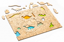 Купить деревянная игрушка bradex мозаика-раскраска динозавры de 0423