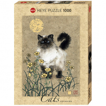 Купить пазлы heye "кошка на лугу", 1000 деталей, с фольгой ( id 9042152 )