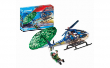 Купить playmobil игровой набор полицейский вертолет погоня с парашютом 70569