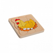 Купить деревянная игрушка bondibon игровой набор рамка-вкладыш рождение птенца вв1106