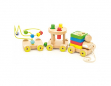 Купить деревянная игрушка мир деревянных игрушек паровозик чух-чух №2 д420
