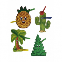 Купить сибирские игрушки игры с прищепками ёлка, кактус, ананас, пальма 114203