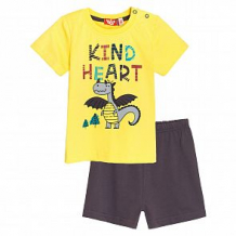 Купить комплект футболка/шорты let's go, цвет: желтый/серый ( id 12492034 )