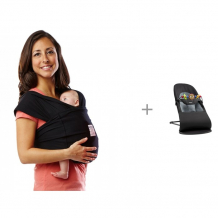 Купить слинг baby k'tan детская переноска original и кресло-шезлонг babybjorn balance soft + подвеска balance 