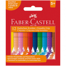 Купить мелки пластиковые faber-castell grip, 12 цветов ( id 12813481 )