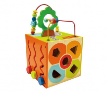 Купить деревянная игрушка bino многофункциональный куб 84189 84189