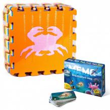 Купить игровой коврик тебе-игрушка мягкий пол универсальный морские животные + мемо игра подводный мир 33мп1/мж+8032