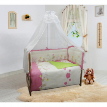 Купить бортик в кроватку soni kids "в уютных облачках" розовый ( id 9452880 )