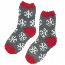 Купить носки hobby line снежинки на сером, цвет: серый ( id 11969152 )